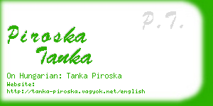 piroska tanka business card